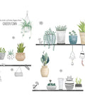 Green Plant Leaves Wall Decals For Bedroom And Living Room Large 90cm By 180cm Mural Removable Sticker Set For Home Decor And Housewarming Gift Easy Peel And Repositionable For Quick Fresh Look displayed with potted plants design