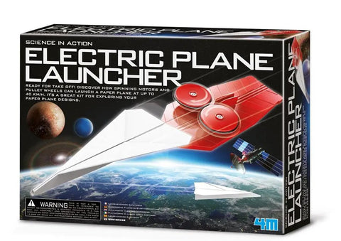 Box of Electric Paper Airplane Launcher For Kids Ages 8 And Up STEM Building Kit With Motorized Launcher Adjustable Angles
