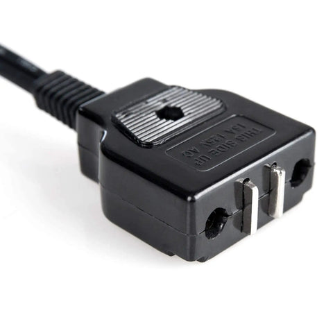 Close-up of Magnet Power Cord For L-DF401B-T Deep Fryer Only, 1 Meter Black Replacement Cable showing prong detail.