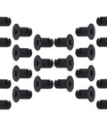 Hella Tough Aluminum Quarter Turn Fasteners With Flush Allen Head And Dzus Button Style in a 20 Pack, black finish, for door panel mounting.
