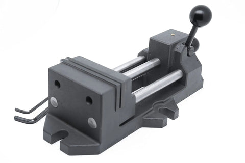 Quick Release Drill Press Vise 4 Inch Featuring High Carbon Steel Center Bar Hardened Locking Mechanism Adjustable Clamping Pressure