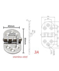 PS Switch Cabinet Door Hinge For Control Network Case And Instrument Side Box Fittings, showing dimensions and diagram