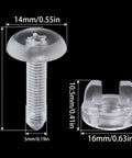Clear Plastic Wing Nut Kit With Screws 10 Sets M5x25mm showing dimensions for microcontroller board assembly.