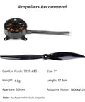 SZ Speed 2204 1600KV Brushless Motor for Indoor and Outdoor Fixed Wing RC Aircraft Replacement A560, featuring motor and propeller
