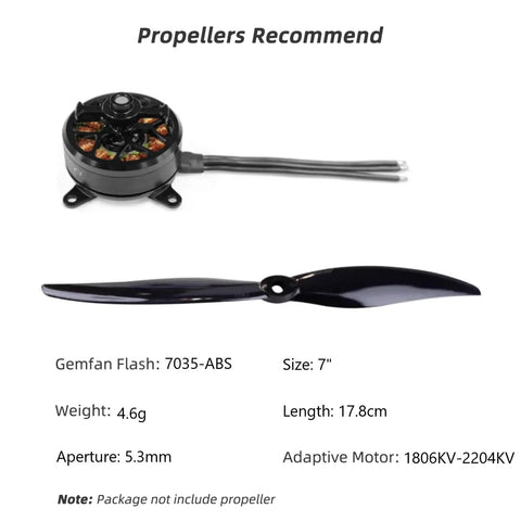 SZ Speed 2204 1600KV Brushless Motor for Indoor and Outdoor Fixed Wing RC Aircraft Replacement A560, featuring motor and propeller