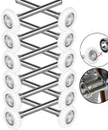 Ultra Quiet Sealed 6200ZZ Nylon Garage Door Rollers Wheel With 11 Ball Bearings 2 Inch Roller 4 Inch Stem Built Tough Smooth Operation Heavy Duty