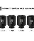 Beefy 4 Piece 1/2 Inch Drive Deep Impact Socket Set 6 Point CR-MO Chrome Moly Includes 1-13/16 In, 1-7/8 In, 1-15/16 In And 2 In