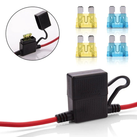 Built Like A Tank 10 Gauge Inline Fuse Holder With Thick Copper Wire And 30 Amp Atc And Ato Fuses for automotive upgrades with fuses.
