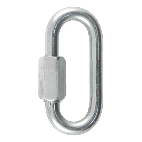 Heavy Duty Threaded Quick Link Trailer Safety Chain Hook Carabiner Clip 5/16 Inch Diameter Zinc Coated Steel Rig Tow Hardware Badass And Reliable Daily Setup