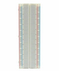 830 Point Solderless Breadboard Kit For Arduino Prototyping 6.5 By 2.1 Inch White ABS Board With IC Area And Distribution Rails