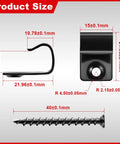 80 Pack 304 Stainless Steel Start Clips with Screws for Composite Deck Boards, Hidden Fasteners, Easy Install, dimensions shown