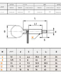 Real Slick Stainless Steel Locating Pin With Hand Retractable Spring Indexing Plunger M6 Lock Ring dimensions and specifications chart.
