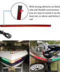 Bow Navigation Lights For Boats Adhesive Install No Drilling Marine Night Fishing Light With Germany 5050 LED Chips Delivers Five Mile Visibility for pontoon and bass boats.