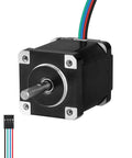 NEMA 14 front-view bipolar stepper motor, 35mm frame, 2-phase, 1.8° step, 1m four-wire cable
