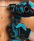 Person using Cordless 18V 3/8 Inch Angle Drill with Variable Speed 0-1800 RPM, Keyless Chuck, 121 In-Lbs Max Torque, Tool only