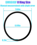 Two Pack Valve And Tank O Ring Replacement For Hayward Pro Series Sand Filters No Hassle Leak Proof Seal Fits S140T S144T S164T S166T S180T S210T S220T S244T S270T S310T S360T And MaxFlo II SP2700X, black GMX600F O-ring 7.08in