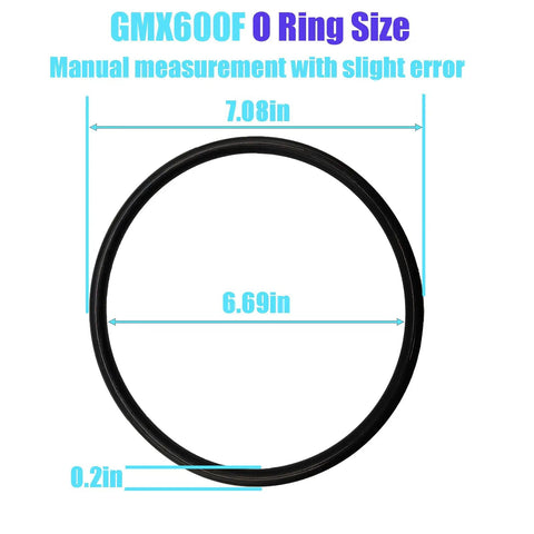 Two Pack Valve And Tank O Ring Replacement For Hayward Pro Series Sand Filters No Hassle Leak Proof Seal Fits S140T S144T S164T S166T S180T S210T S220T S244T S270T S310T S360T And MaxFlo II SP2700X, black GMX600F O-ring 7.08in