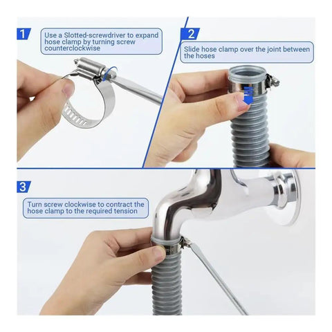 Get Your Fix Fast With This Sick 82Pc Stainless Steel Worm Gear Clamp Kit Featuring Heavy Duty Adjustable Hose Clamps For Water And Oil Lines In All Sizes From Small To Giant. stainless steel worm gear hose clamp install steps