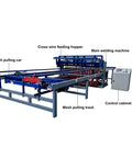 Fully Automatic Wire Mesh Welding Machine For Construction Wirecloth with servo motor and pneumatic welding features shown