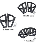 Heavy Duty Stainless Steel Furniture Hinges For Drawers And Cabinets Foldable Self Installing Shoe Rack Hardware showing single, double, and three-layer designs.