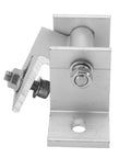 Close-up of an aluminum bracket from the Eight Piece Solar Panel Mounting Bracket Feet With Screws And Gaskets, shown with bolts.