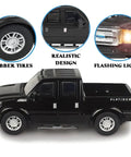 Ford F-350 Super Duty RC Truck Officially Licensed Full Function Remote Control Vehicle 1 28 Scale Black with chrome grille.