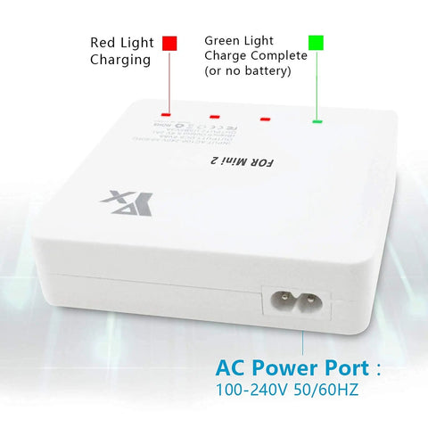 6 In 1 Battery Charger For DJI Mini 4K Mini 2 Mini SE Mini 2 SE Drones Rapid Parallel Charging Hub with status lights