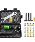 Transform Your Drill Into A Powerhouse With This Nutsert Tool Adapter Kit, Featuring 5 Mandrels And 20 Nuts For Auto Repairs Or Home Improvement Projects That Get Stuff Done Right. drill adapter kit with case, wrench, mandrels and nuts