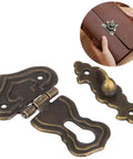 Chic Vintage Bronze Hasp Latch Clamp For Antique Wood Boxes, Retro Zinc Alloy Toggle Catch with intricate design.