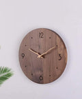 Premium Black Walnut Clock Hands Set With Copper Bushing For Classic Wall Clocks on wooden dial