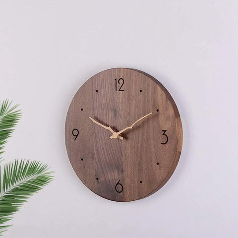 Premium Black Walnut Clock Hands Set With Copper Bushing For Classic Wall Clocks on wooden dial