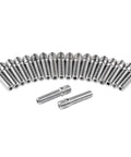 Heavy Duty 20 Pack M14x1.5 To M12x1 Extended Wheel Stud Conversion Adapter Kit With 32mm Shank And 50mm Length For Smooth Ride On Cars With 14x1 Thread Bolts, silver steel studs