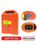 Upgrade Your PTE20N Electric Pallet Jack With This Rock Solid 48V 20AH LiFePO4 Lithium Battery Pack Featuring Compact 378X280X75mm Design and easy connections.