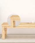 Heavy Duty 2x2 Inch L Corner Brackets 20 Pack Black Right Angle Shelf Supports featured on wood furniture joint close-up
