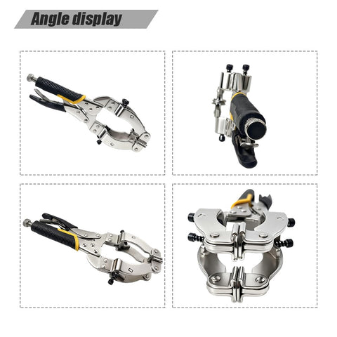 Locking C Clamp Pipe And Tube Clamp With Four Non Slip Pads 11 Inch Heavy Duty Adjustable Welding Clamp Angle Display