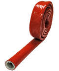 1 Inch Silicone Coated Fiberglass Fire Sleeve For Heavy Duty Heat Shielding Of Fuel Hydraulic And Oil Lines 25 Feet Long