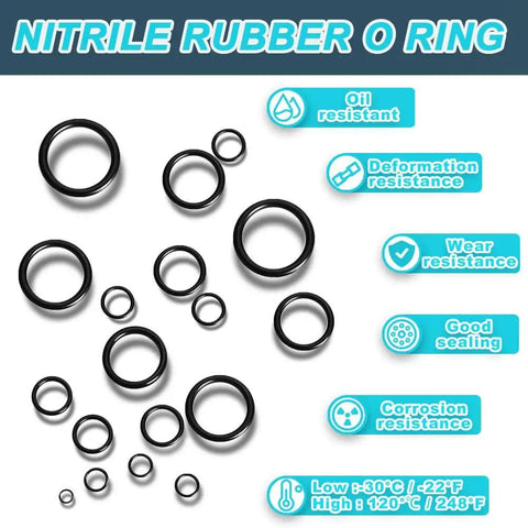 O Ring Kit 1040 Piece 21 Size Universal Nitrile Rubber O Ring Set For Automotive Repair Plumbing Faucets Air And Gas Sealing Connections Oil And Heat Resistant, nitrile rings