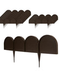 Half Round Garden Border Edging Panels 15 Pack Brown Flexible PP Plastic Lawn Edge Fence Barrier 20 Foot Kit displayed