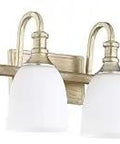 Richmond Collection Four Light Vanity Light In Aged Silver Leaf Finish, Transitional Damp Rated Bath Fixture, side view