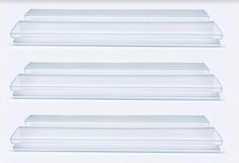Clear PVC Piano Style Hinge 24 Inch No Screw Or Glue Required For Three Sixteenth Inch Material Suitable For Plexiglass Panels Pack Of Three