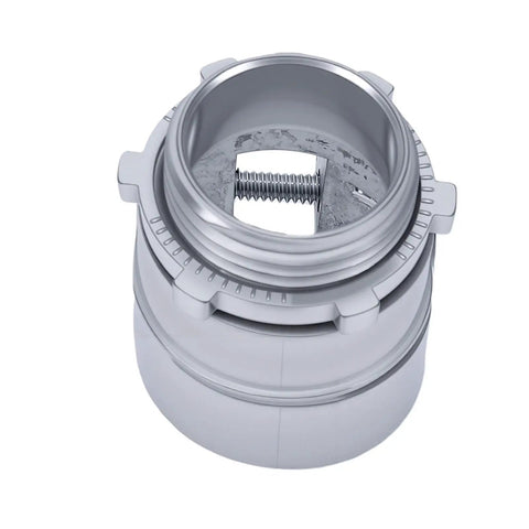 Heavy Duty One Inch Die Cast Zinc Alloy Squeeze Connector showing detailed interior design for electrical conduit wiring.