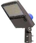 LED Parking Lot Flood Light 150W Outdoor 21000 Lumens 5000K Dusk to Dawn IP65 Waterproof Shoebox With Slip Fitter Mount