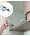 Premium 10 Pack Cabinet Latch Catches With Spring Auto Lock For Wardrobes Cupboards Drawers Durable Metal Hardware Fittings Easy Install Heavy Duty Kitchen Storage Secure Holds Stylish And Strong installed on cupboard cabinet