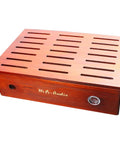 One Side Heat Dissipation Audio Amplifier Chassis For DIY Projects Power Supply Enclosure in pine wood with slotted top