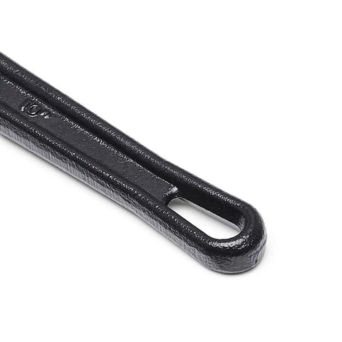 Heavy Duty Adjustable Straight Pipe Wrench 10 Inch For Plumbing And Mechanical Work For Pros And DIY ductile iron I-beam handle close-up