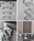 Four Piece Drawer Fixing Clips Set, Pro Grade Cold Rolled Steel Front Drawer Jigs For Cabinets Tables And Desks, mounted on drawers