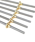 Beefy T8 Trapezoidal Lead Screw For 3D Printers Tough Stainless Steel Rod With Copper Nut Choose 1mm Or 2mm Pitch Lead Options 1mm 2mm 4mm 8mm Lengths 100mm To 600mm In 50mm Steps Includes One Rod And One Copper Nut., stainless steel T8 lead screws with copper nuts in different lengths