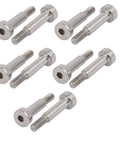 10Pcs 304 Stainless Steel Hex Socket Shoulder Bolts 5mm Shoulder Diameter 16mm Shoulder Length M4 Thread Fully Threaded