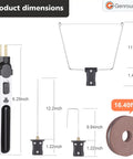 Kickass Cordless Foam Cutter And Rechargeable Hot Wire Pen That Cuts Styrofoam Like Butter Includes 6 In 1 Carving Tool Kit showing product dimensions and components.