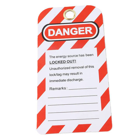 Lockout Tag Rewritable Safety Sign For Industrial Job Sites Reusable Hanging Warning Label for Chemical Plants